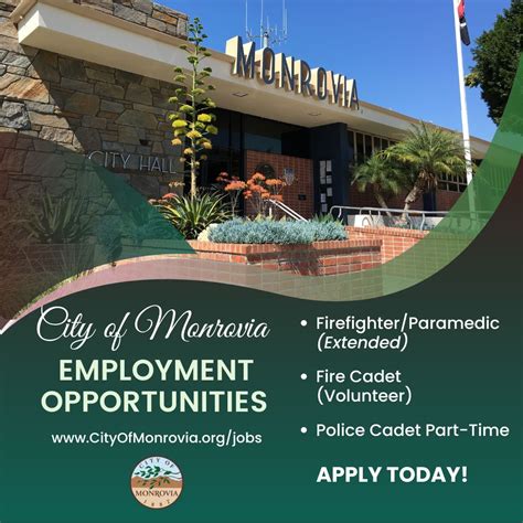 city of monrovia jobs|Iba pa.